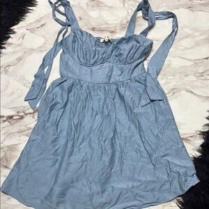 MINE Light Blue Casual Top